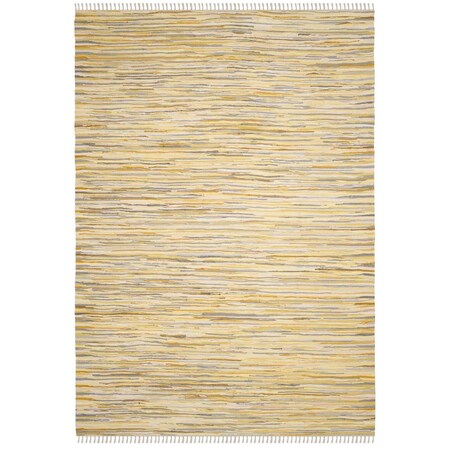 Safavieh Rag Rug Medium Rectangle Area Rug Gold & Multi - 6 x 9 ft. RAR129N-6